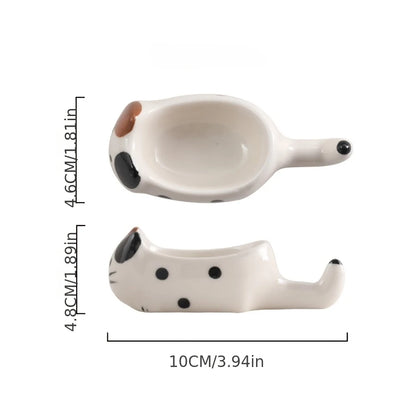Patexy™ 1Pc Cute Little Cat Ceramic Dipping Dish Handmade