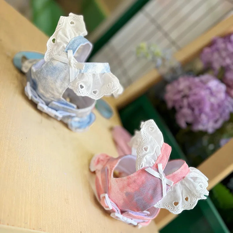 Strawberry Denim Pet Dog Accessory Pink Blue Dachshund Girl Boy Cute Doggie Harness Dress Apparel Outdoor Puppy Small Collar Cat