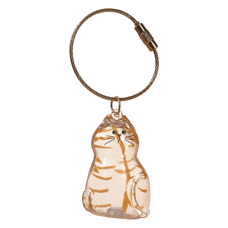 Patexy™Cat Memorial Keychain - Handmade Pet Hair Keepsake & Storage Container