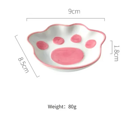  Patexy™ Cute Cat'S Paw Taste Dish Ceramic 