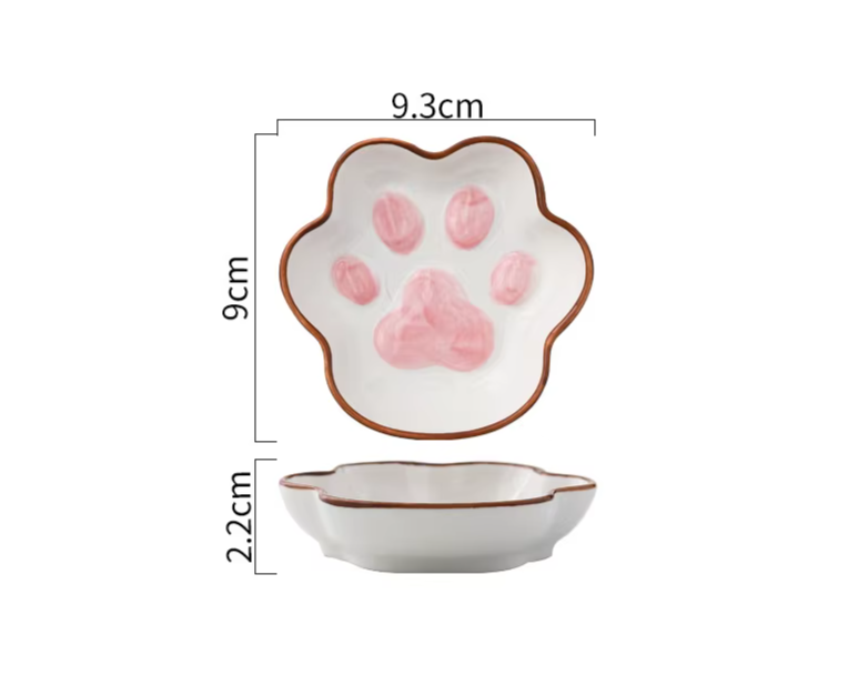  Patexy™ Cute Cat'S Paw Taste Dish Ceramic 