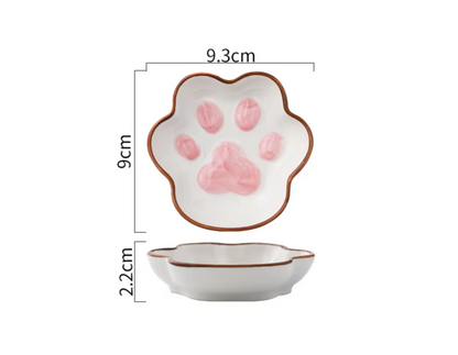  Patexy™ Cute Cat'S Paw Taste Dish Ceramic 