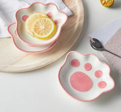  Patexy™ Cute Cat'S Paw Taste Dish Ceramic 