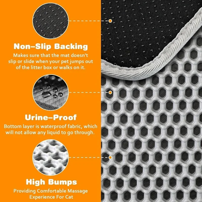 Patexy™Cat Litter Mat Heavy Duty Waterproof 