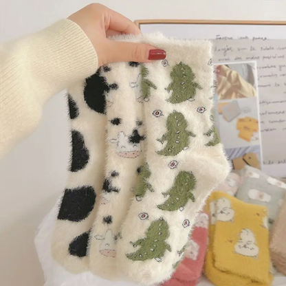 Patexy™ Cartoon Cute Cow Mink Velvet Socks