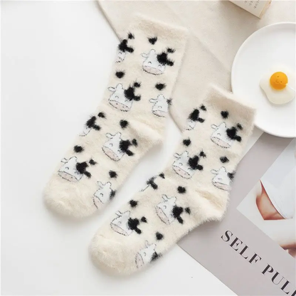 Patexy™ Cartoon Cute Cow Mink Velvet Socks