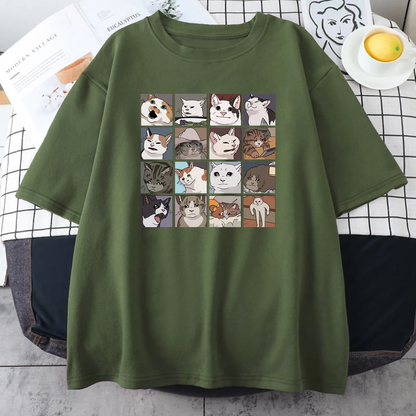 Patexy™ Meme Cats Puzzle Creativity Printed Unisex T-Shirts