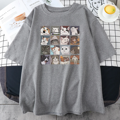 Patexy™ Meme Cats Puzzle Creativity Printed Unisex T-Shirts