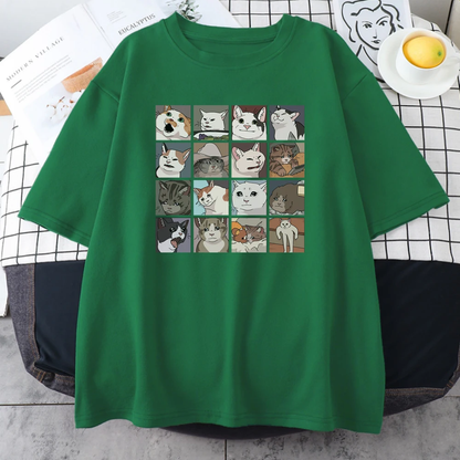 Patexy™ Meme Cats Puzzle Creativity Printed Unisex T-Shirts