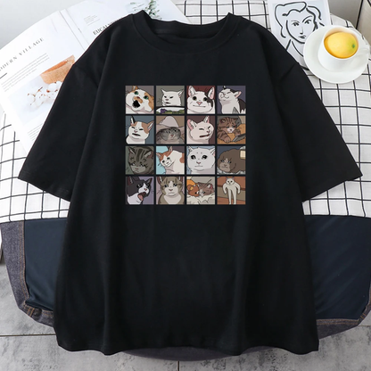 Patexy™ Meme Cats Puzzle Creativity Printed Unisex T-Shirts