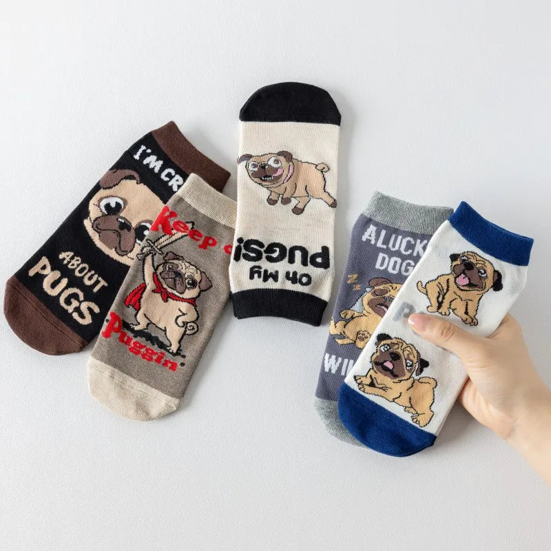 Patexy™ 5 Pairs/Pack Women`S Cartoon Dog Cat Socks