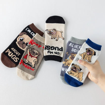 Patexy™ 5 Pairs/Pack Women`S Cartoon Dog Cat Socks