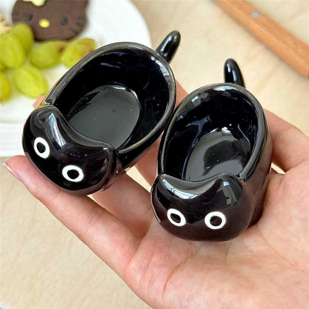 Patexy™ Ceramic Cat-Shaped Mini Dipping Plate Side Dish Small Bowl