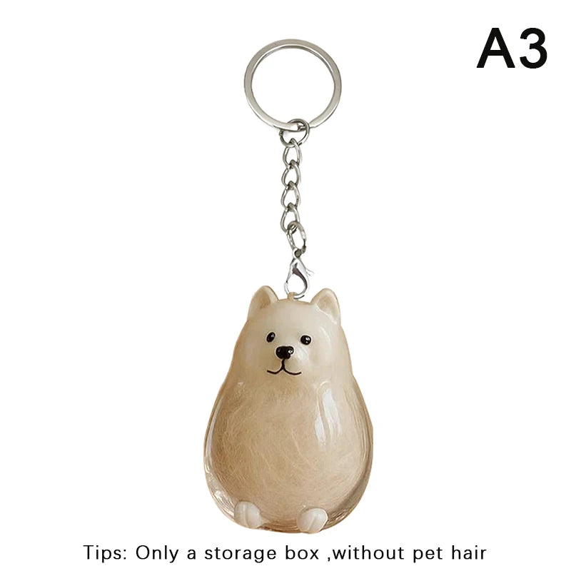 Patexy™Cat Memorial Keychain - Handmade Pet Hair Keepsake & Storage Container