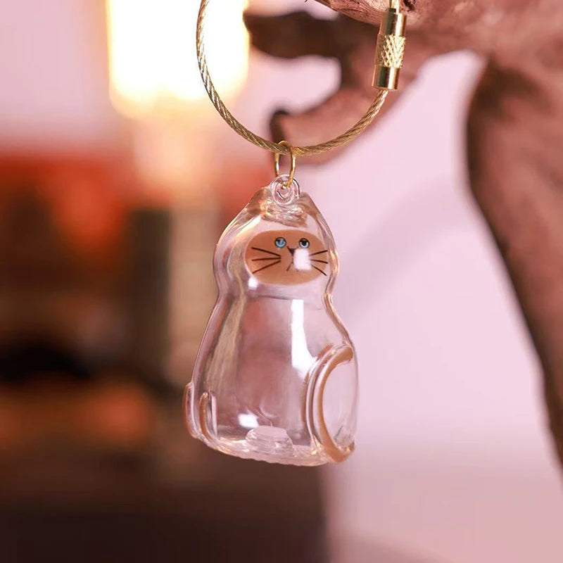 Patexy™Cat Memorial Keychain - Handmade Pet Hair Keepsake & Storage Container