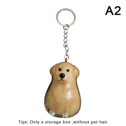 Patexy™Cat Memorial Keychain - Handmade Pet Hair Keepsake & Storage Container