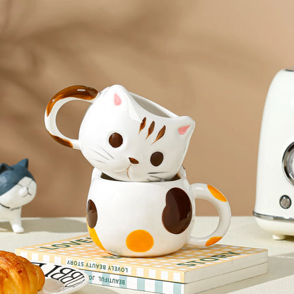Patexy™ Cute Cat Ceramic Mug with Handmade