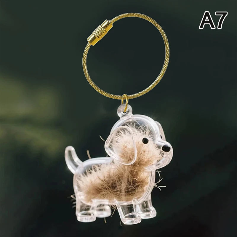 Patexy™Cat Memorial Keychain - Handmade Pet Hair Keepsake & Storage Container