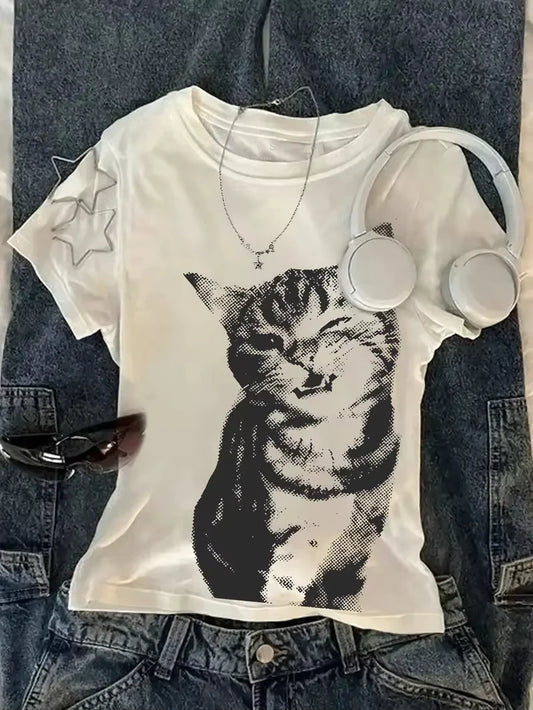 Patexy™ Plus-Size Cat Print Women'S 