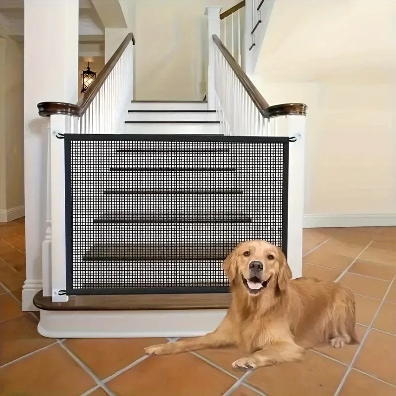 Patexy™Heavy Duty Dog Barrier Gate – Foldable Mesh Pet Security Fence