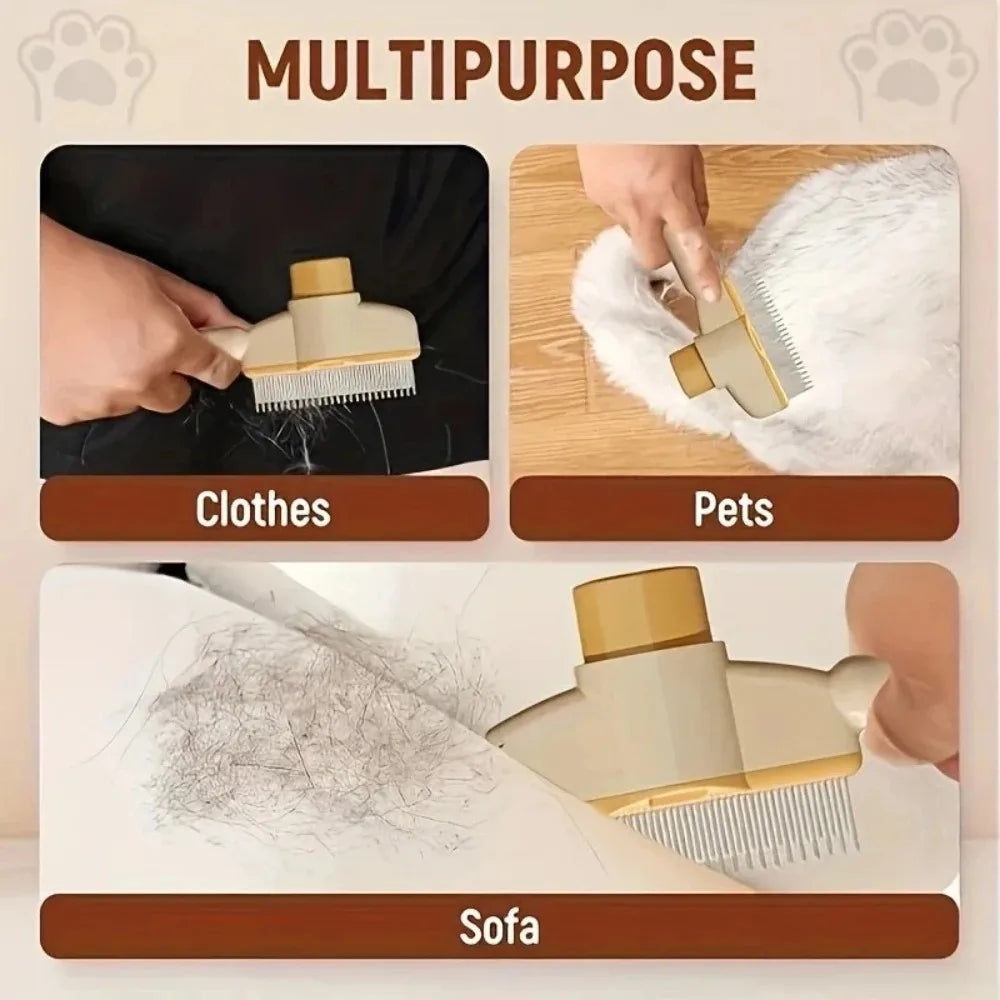 Patexy™Premium Self-Cleaning Dog Brush - Hard Steel Teeth Pet Comb