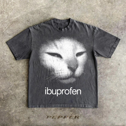 Patexy™ "I Need Ibuprofen " Funny Vintage Graphic Cat