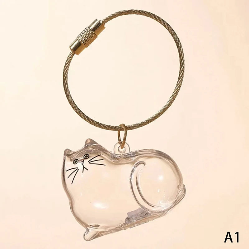 Patexy™Cat Memorial Keychain - Handmade Pet Hair Keepsake & Storage Container