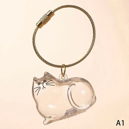 Patexy™Cat Memorial Keychain - Handmade Pet Hair Keepsake & Storage Container
