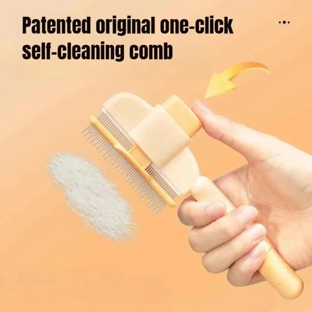 Patexy™Premium Self-Cleaning Dog Brush - Hard Steel Teeth Pet Comb