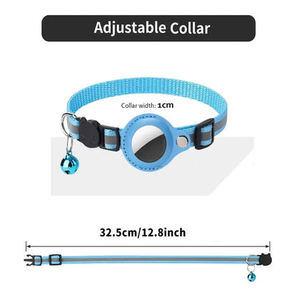Anti-Lost AirTag Pet Collar – Reflective Protective Cover with Bell