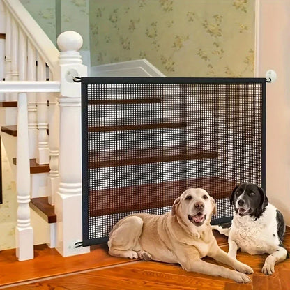 Patexy™Heavy Duty Dog Barrier Gate – Foldable Mesh Pet Security Fence