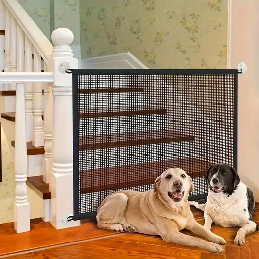 Patexy™Heavy Duty Dog Barrier Gate – Foldable Mesh Pet Security Fence