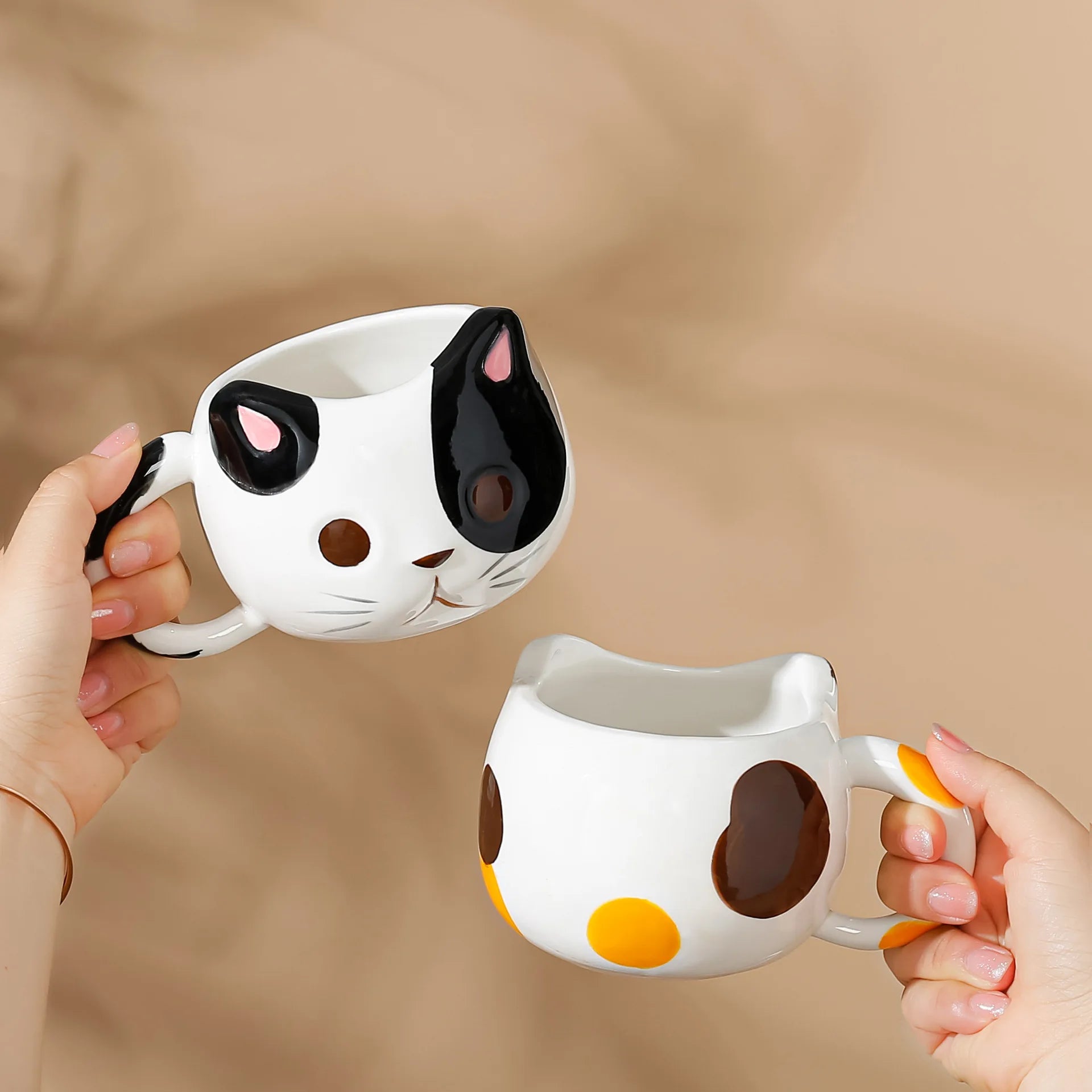 Patexy™ Cute Cat Ceramic Mug with Handmade