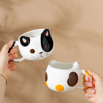 Patexy™ Cute Cat Ceramic Mug with Handmade