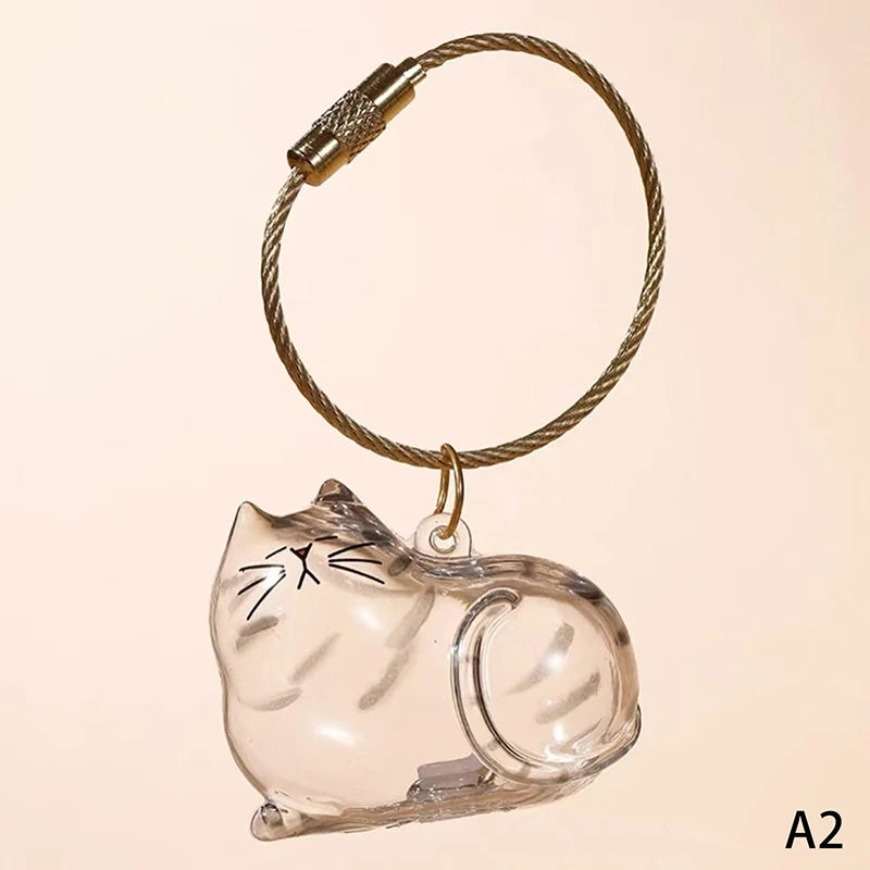 Patexy™Cat Memorial Keychain - Handmade Pet Hair Keepsake & Storage Container