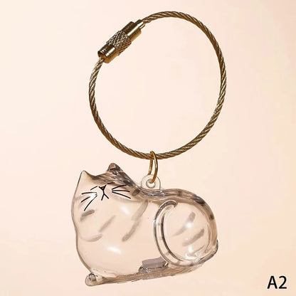 Patexy™Cat Memorial Keychain - Handmade Pet Hair Keepsake & Storage Container