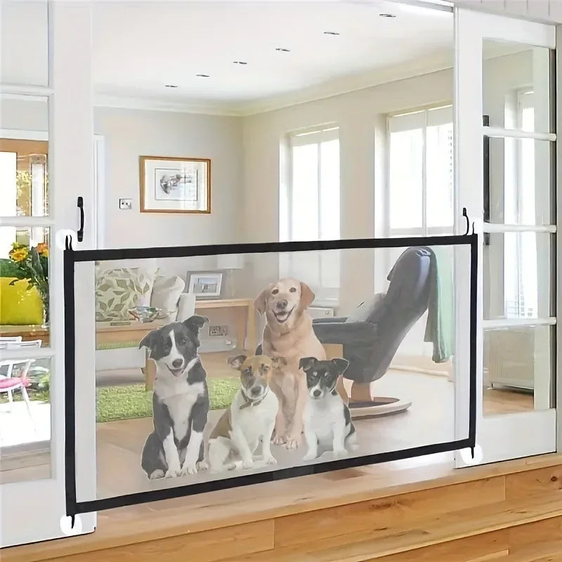 Patexy™Heavy Duty Dog Barrier Gate – Foldable Mesh Pet Security Fence