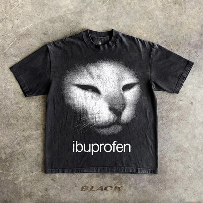 Patexy™ "I Need Ibuprofen " Funny Vintage Graphic Cat