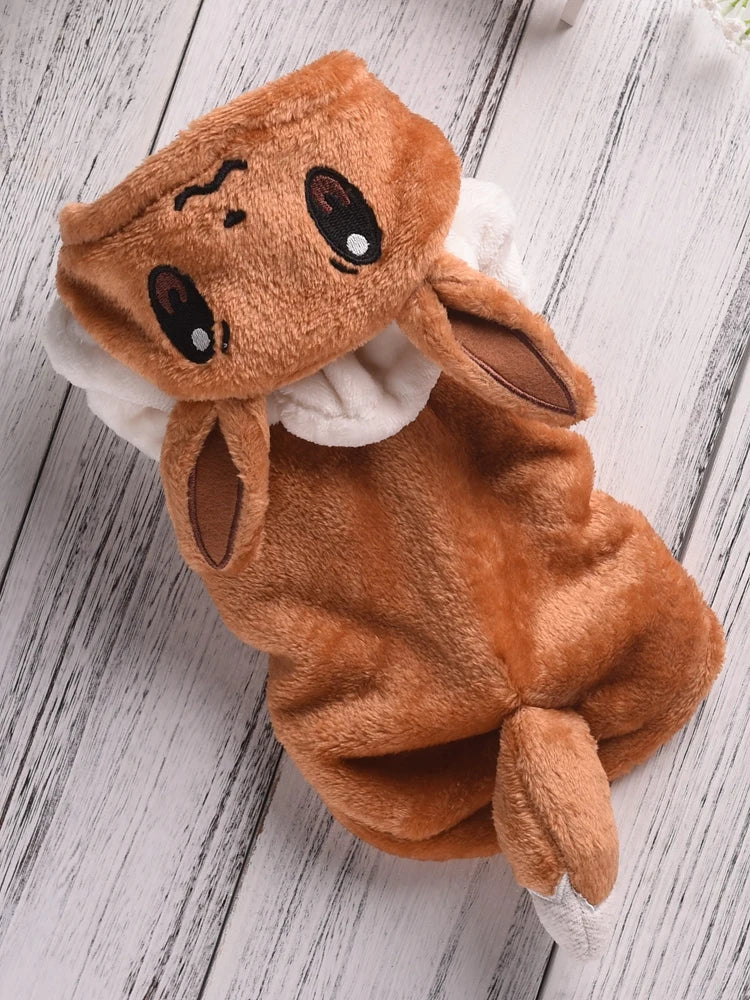 Funny Halloween Pet Costume - Warm Fleece Coat for Small & Medium Dogs