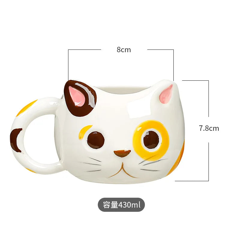 Patexy™ Cute Cat Ceramic Mug with Handmade