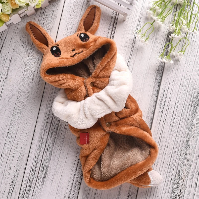 Funny Halloween Pet Costume - Warm Fleece Coat for Small & Medium Dogs