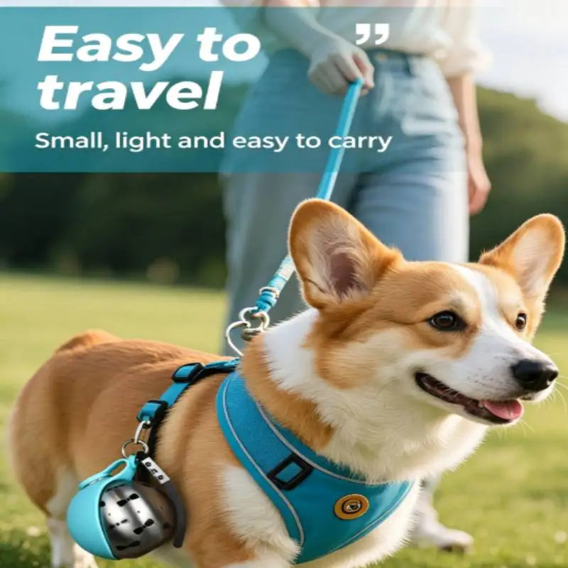 Patexy™ 285ml Stainless Steel Travel Pet Feeder & Foldable Waterer