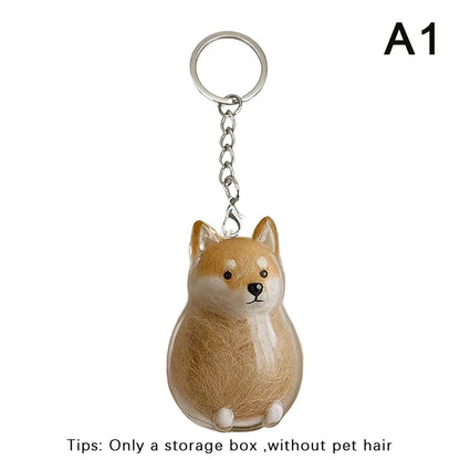 Patexy™Cat Memorial Keychain - Handmade Pet Hair Keepsake & Storage Container
