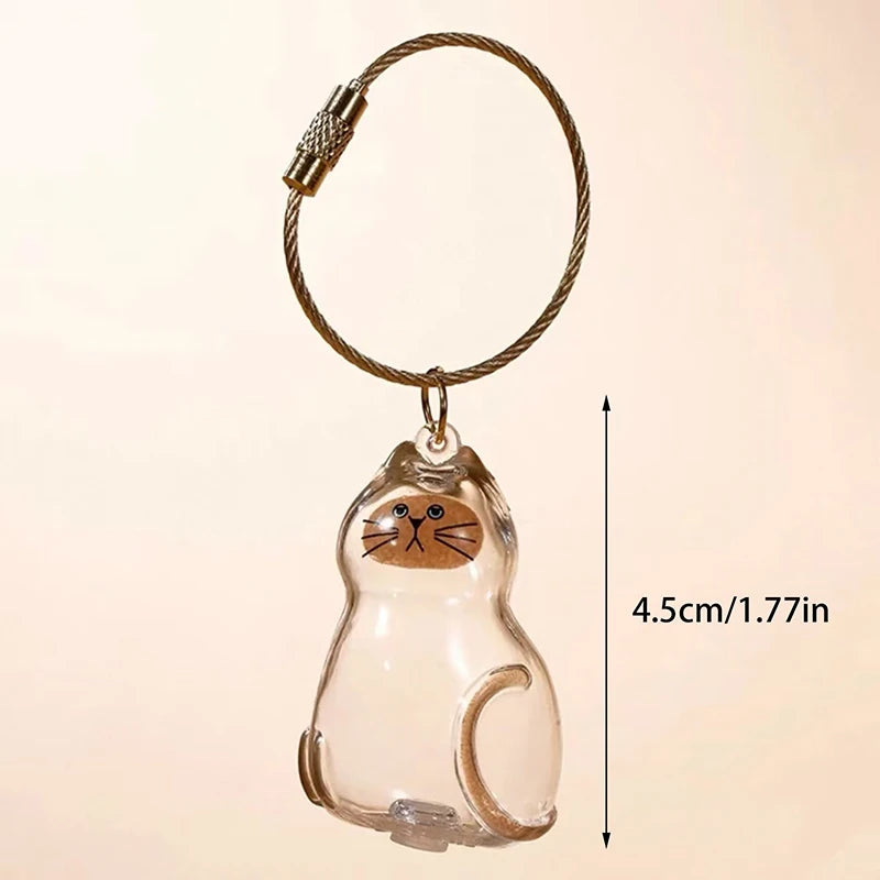 Patexy™Cat Memorial Keychain - Handmade Pet Hair Keepsake & Storage Container