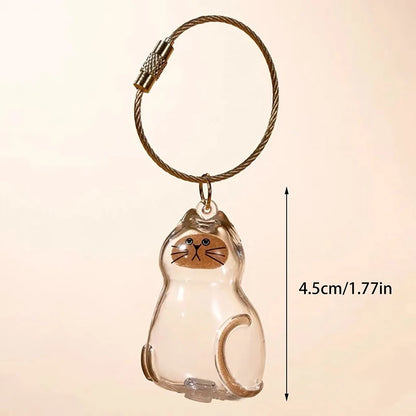 Patexy™Cat Memorial Keychain - Handmade Pet Hair Keepsake & Storage Container