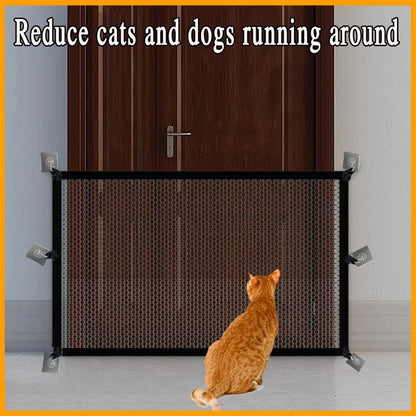 Patexy™Heavy Duty Dog Barrier Gate – Foldable Mesh Pet Security Fence